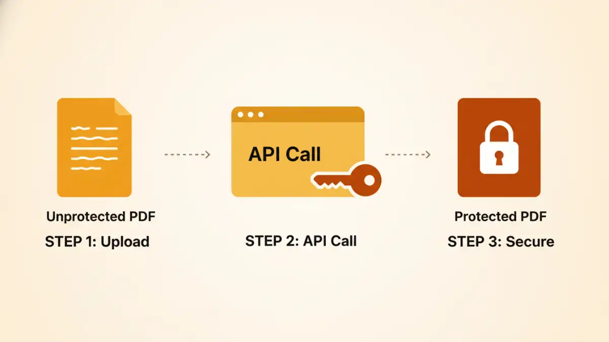 Automate Pdf Security - Step by Step Infographic