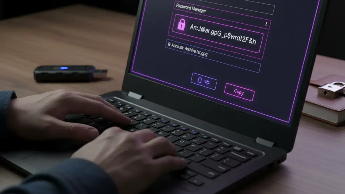 avoid losing password avoid losing password - Practical use of a password manager for TAR file passwords with physical backup elements