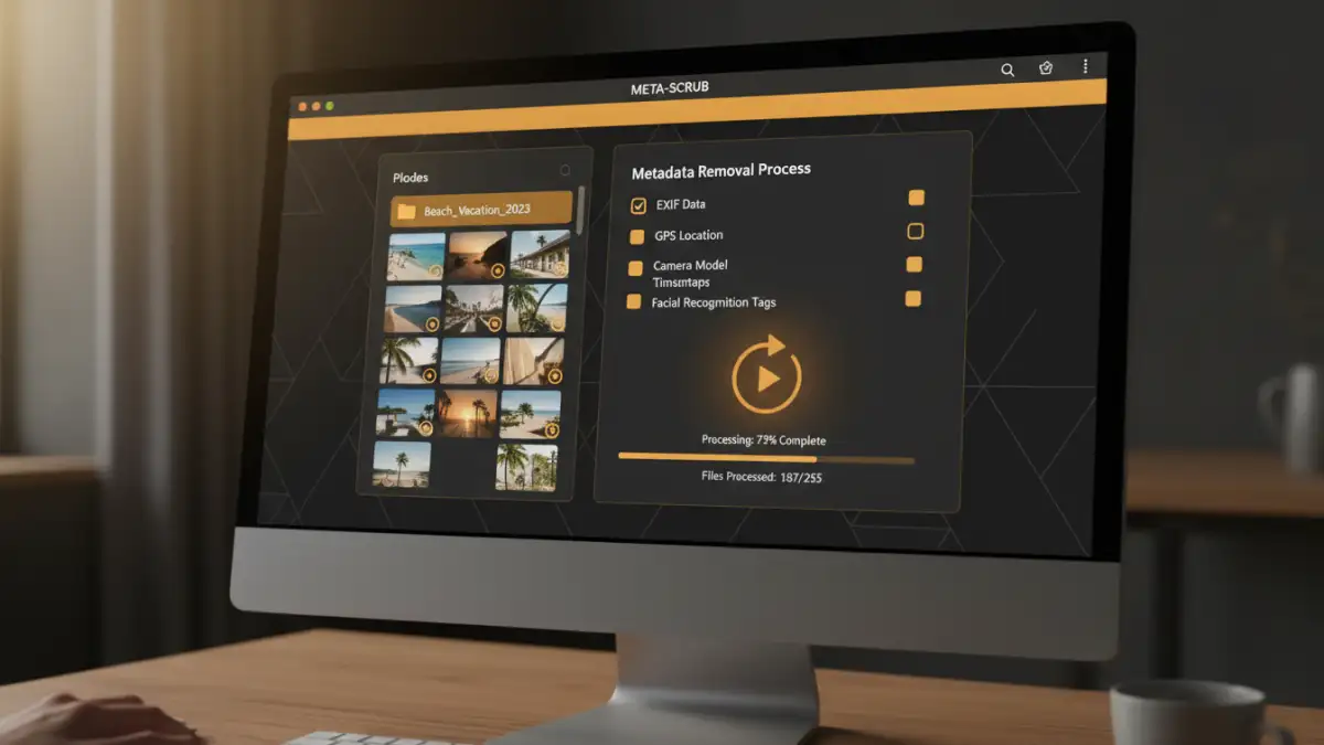batch metadata security batch metadata security - Software interface for batch stripping image metadata