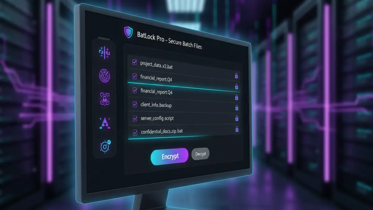batch protect documents - User interface of software for batch file security