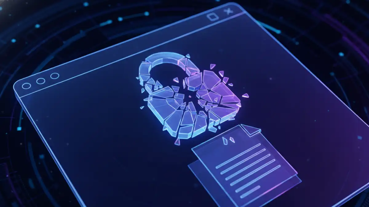 browser decrypt secure file browser decrypt secure file - A visual representation of a browser failing to decrypt a secure file, showing a broken lock.