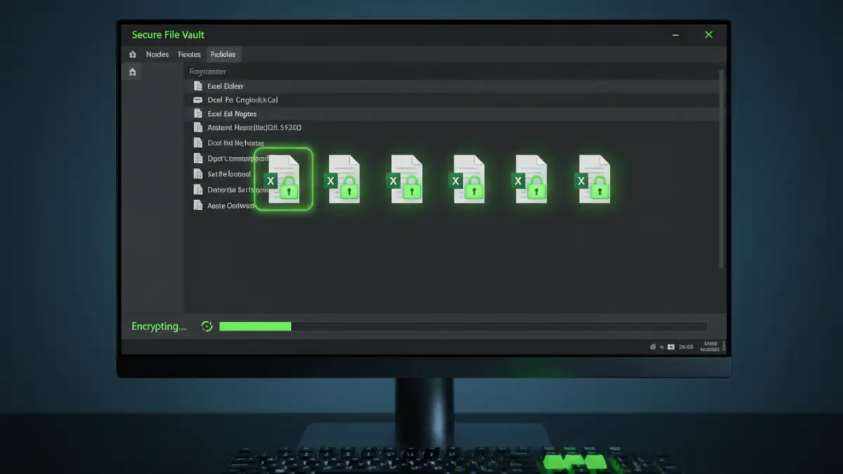 bulk encrypt excel files - Practical example of bulk encrypting Excel files on a computer