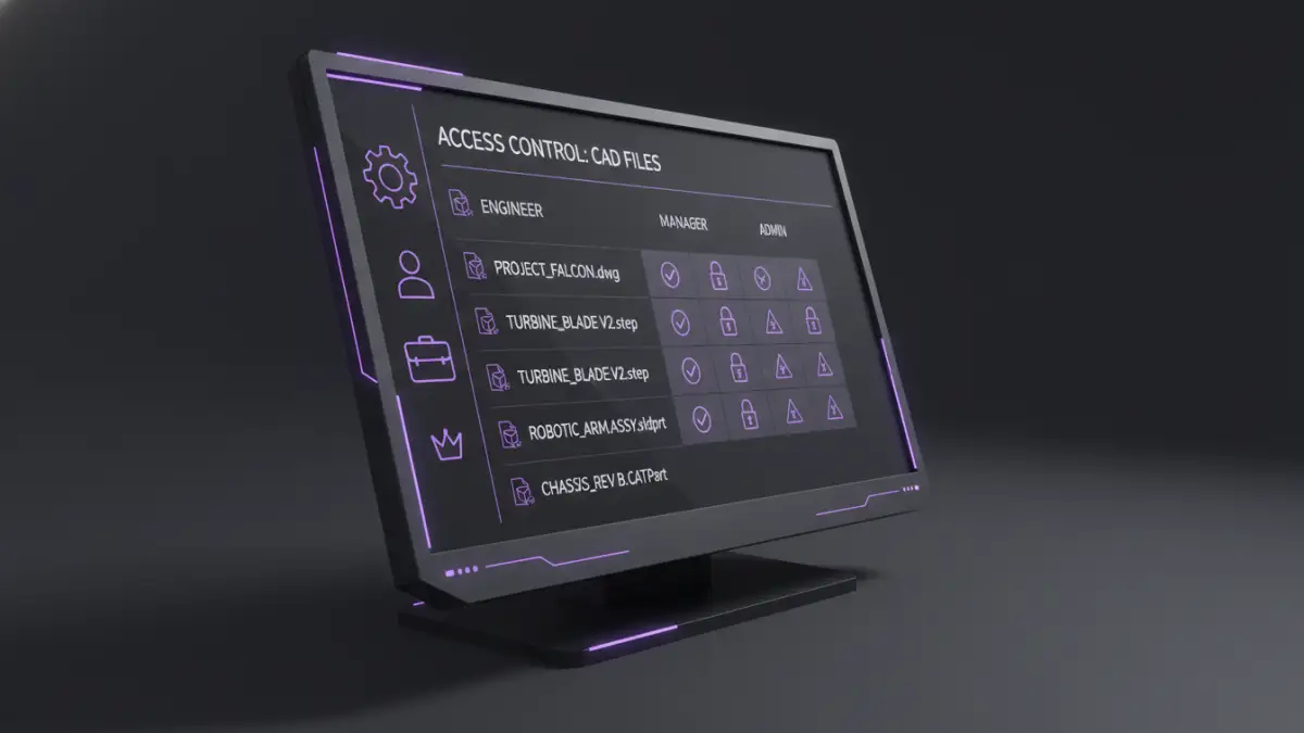 cad file security cad file security - User interface showing role-based access control for CAD documents
