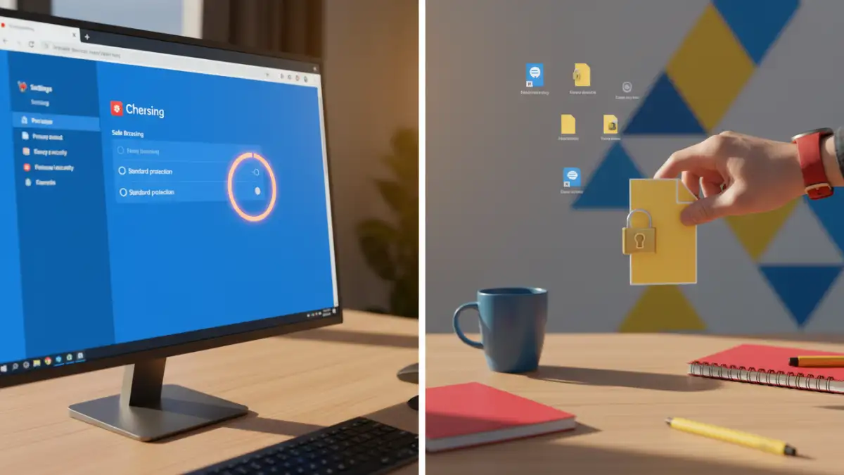 chrome blocking pdf download chrome blocking pdf download - A visual guide to adjusting Chrome's security settings to allow a secure PDF download.