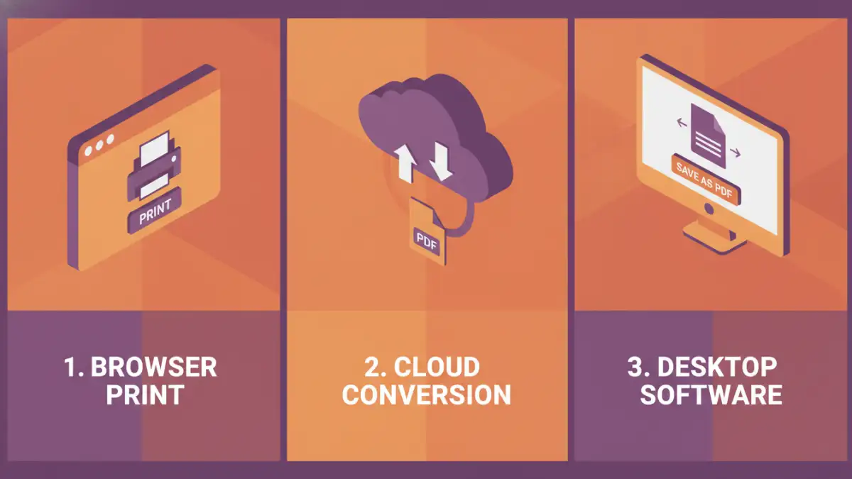 convert text to pdf convert text to pdf - Infographic comparing methods to convert text to secure PDF