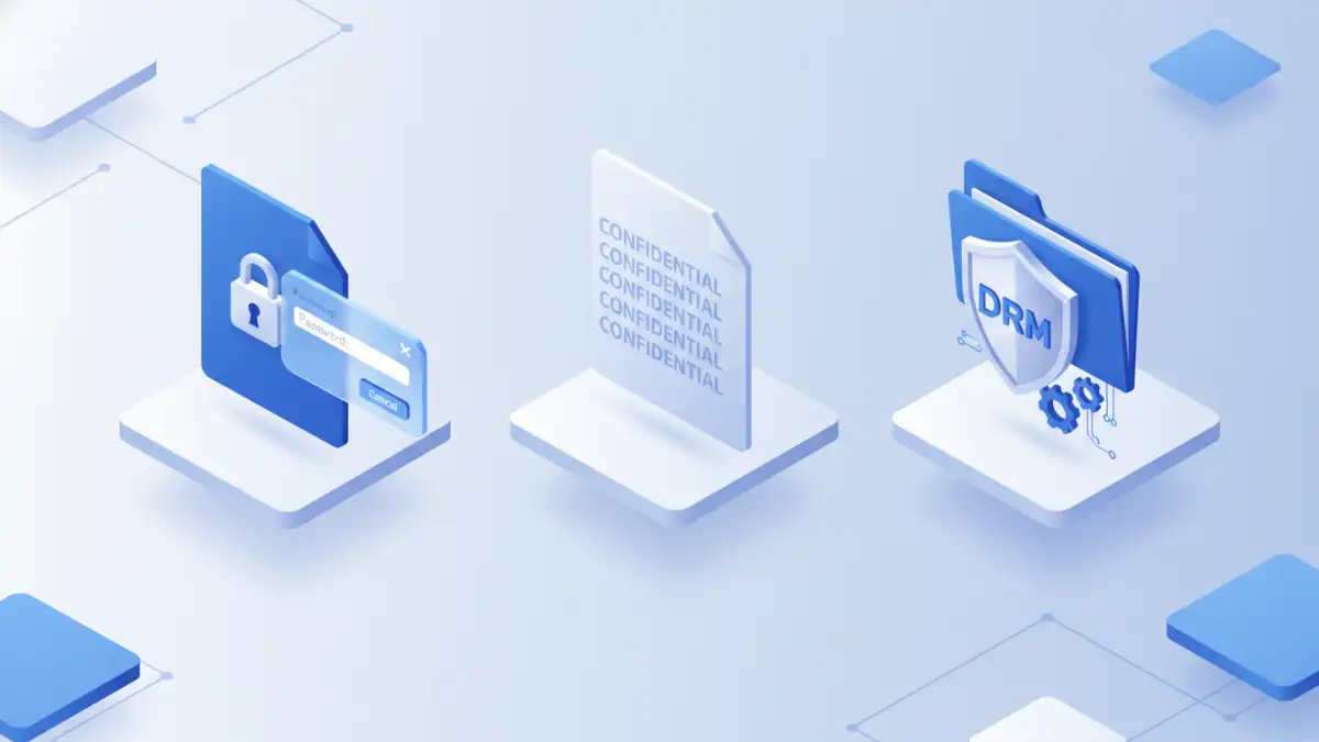 copyright protected pdf - Visual representation of various PDF protection techniques