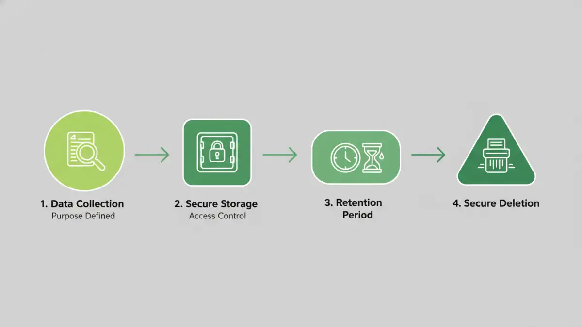 cpra document security - Infographic flowchart explaining the data lifecycle under CPRA rules.