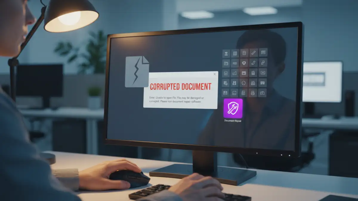 damaged document repair - Using document repair software to fix a corrupted file