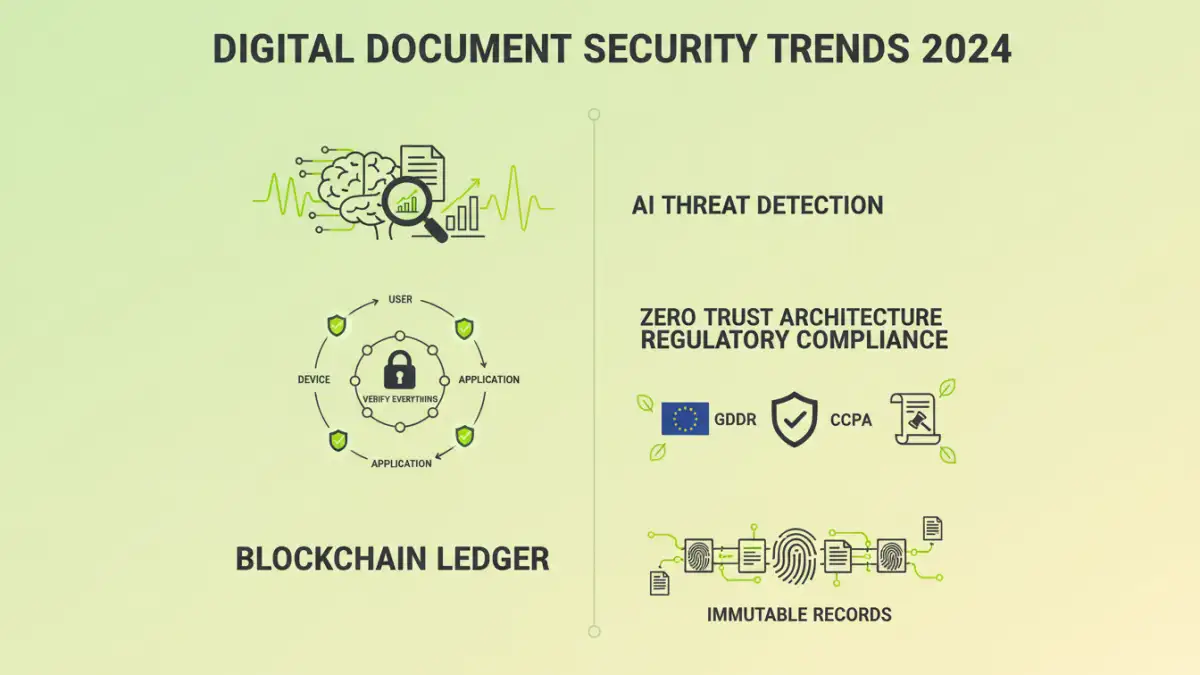 digital document security Infographic detailing 2024 digital document security trends