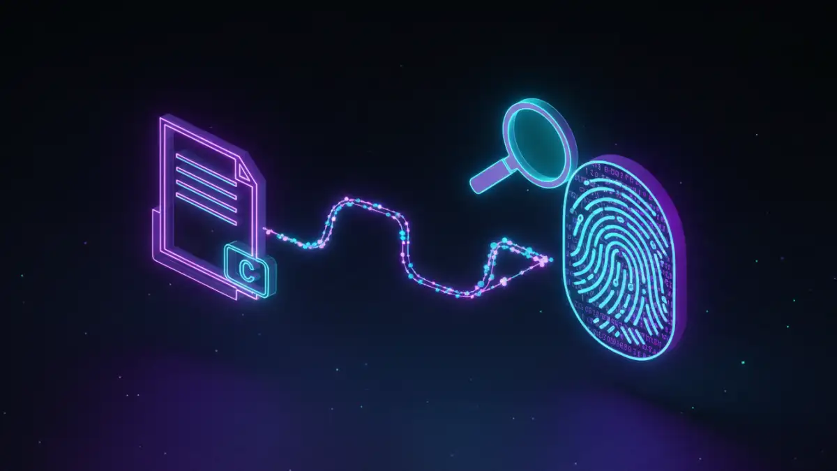 document data integrity - Visual representation of using checksums for file integrity verification