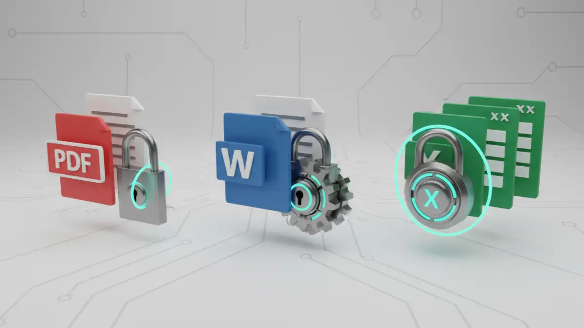 document encryption progress document encryption progress - Secure document icons representing modern file security standards with AES encryption