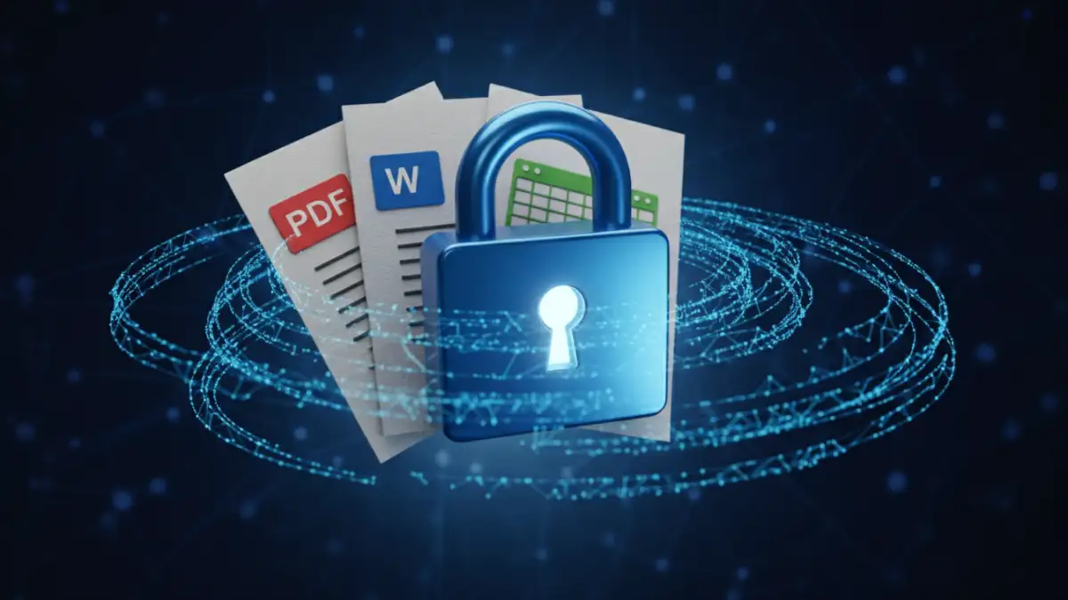 document safety assessment - Digital lock securing various types of documents