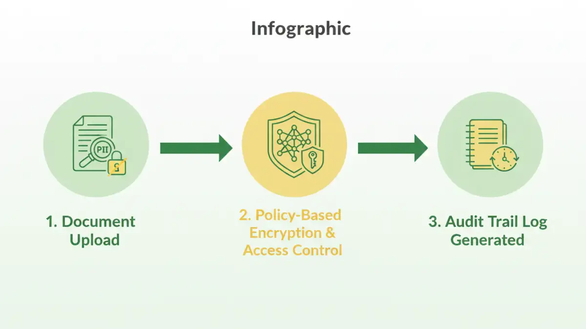 document security compliance tools - Infographic showing the automated workflow of the new regulatory security update.
