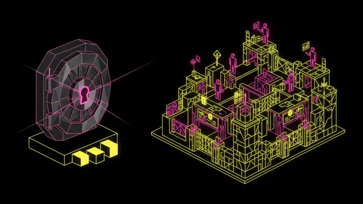 DRM vs encryption - Conceptual image of DRM control versus encryption security