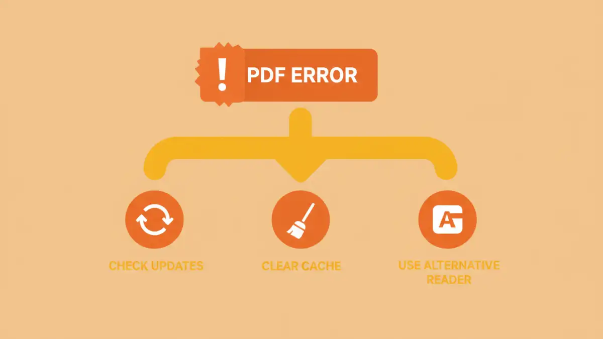 edge encrypted file error - Infographic showing steps to troubleshoot edge pdf file opening issues.