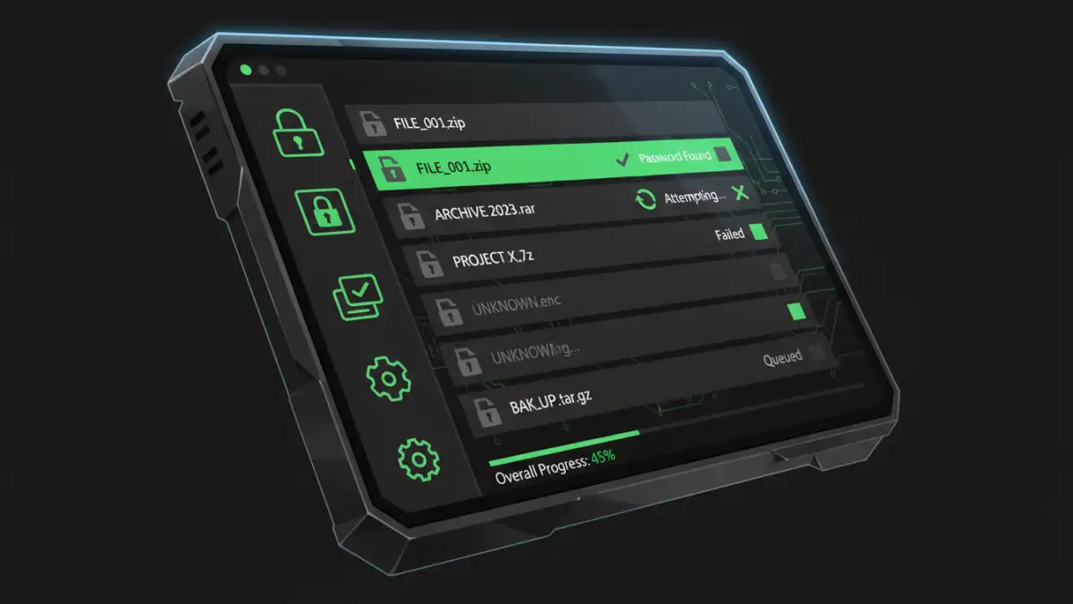 ediscovery password protected files - Example of a legal tech for encrypted data software interface
