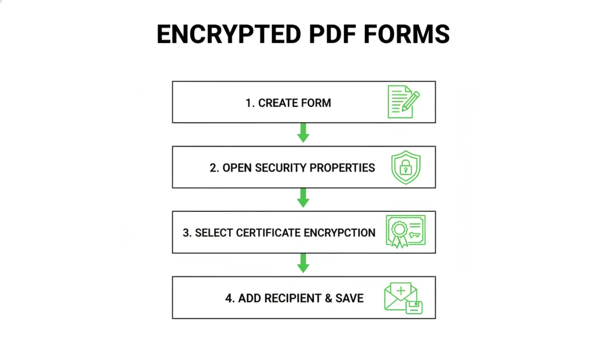 Encrypted Pdf Forms - Step by Step Infographic
