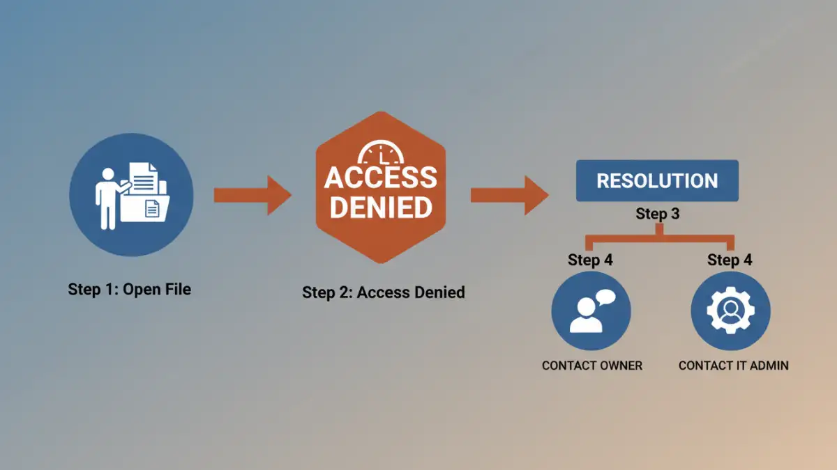 Infographic explaining the process of dealing with an expired document password.