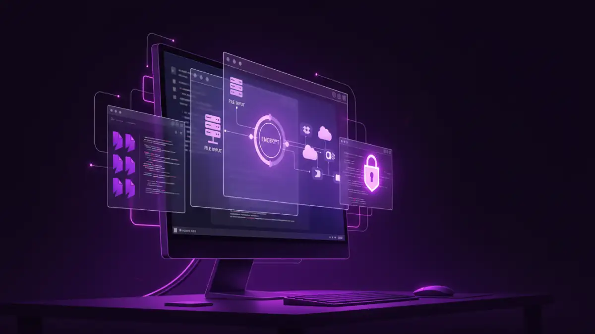 Practical implementation of file encryption automation using software and cloud services