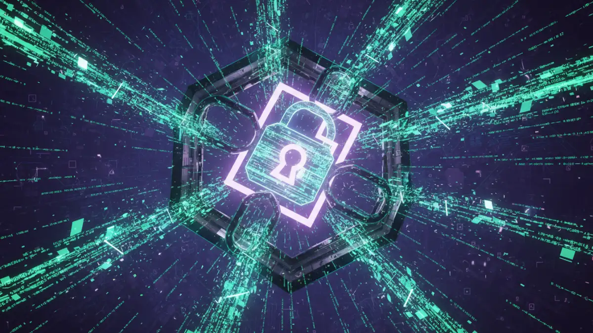 file password recovery - Conceptual image of a brute force attack showing characters targeting a locked file.