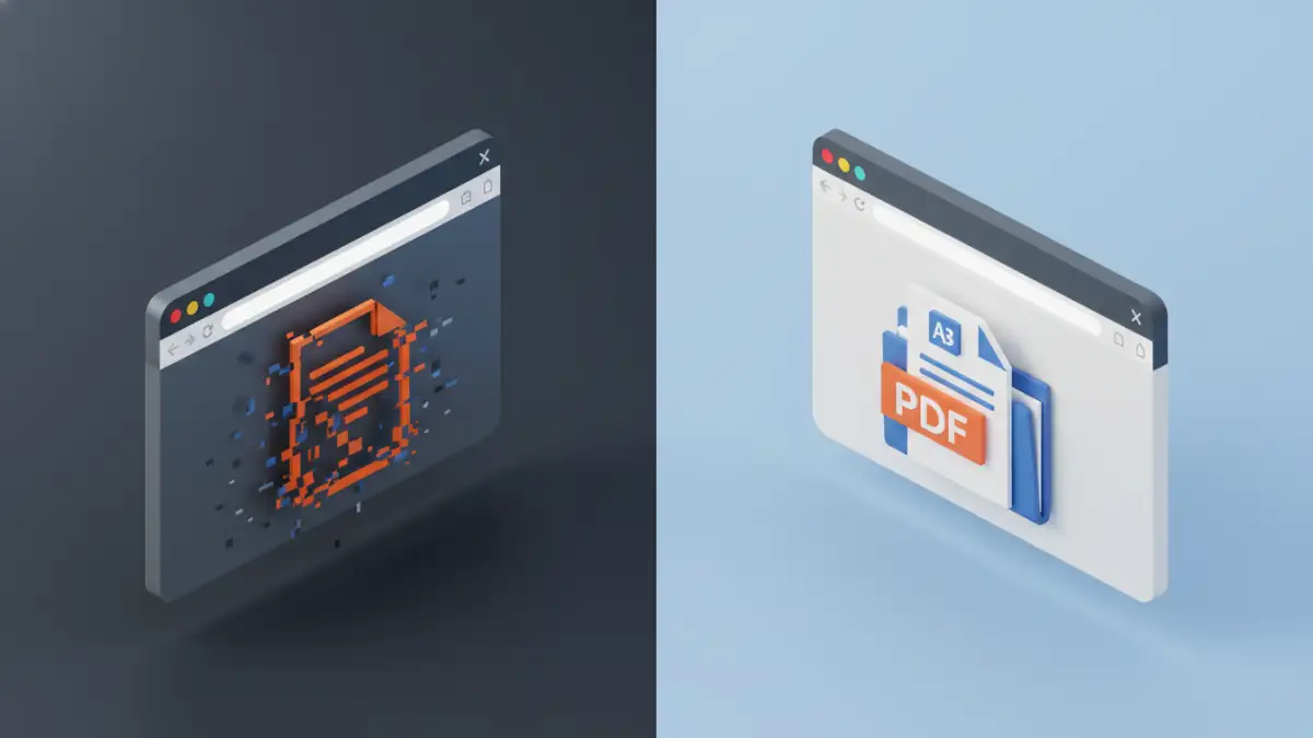 firefox pdf viewer document error firefox pdf viewer document error - A visual comparison of a corrupted PDF display in Firefox versus a correctly rendered one.