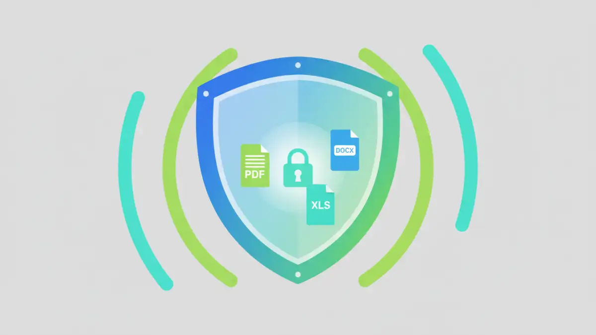 forgotten PDF passwords - A graphic showing a password manager as a solution for secure file password management.