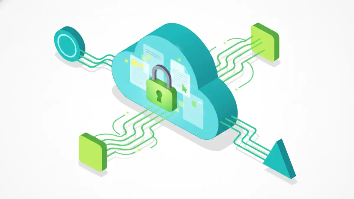 homomorphic file encryption - A diagram showing multiple users collaborating on a document in a secure cloud environment using homomorphic encryption.