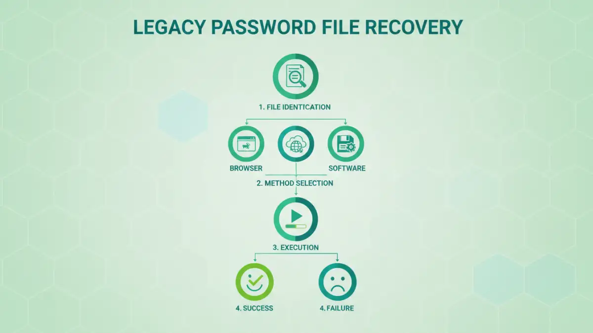 legacy password file recovery Infographic detailing the step-by-step process of legacy password file recovery