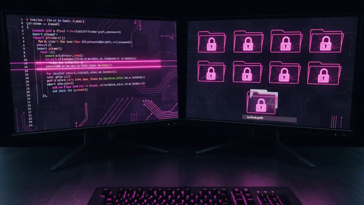 managing protected pdf files - Example of a Python script used to automate the unlocking of secure PDF files.