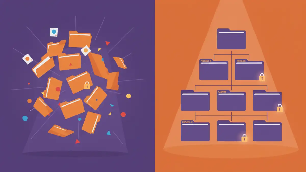 microsoft word file organization - Comparison of disorganized vs. organized file structures for better document safety