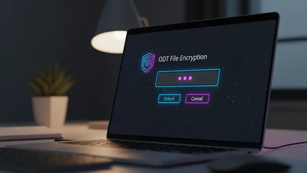 OpenDocument password removal - Password entry screen for an OpenDocument file