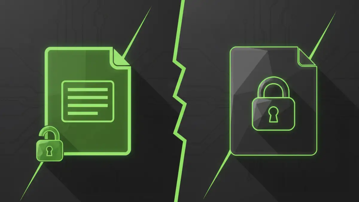 openoffice presentation security - Comparing an unprotected vs. password-protected OpenOffice presentation file