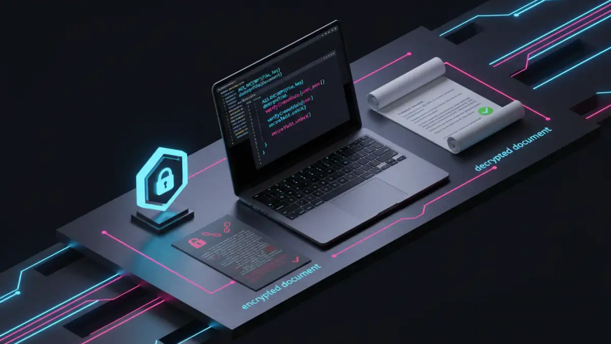Securely managing credentials for password protected file API automation