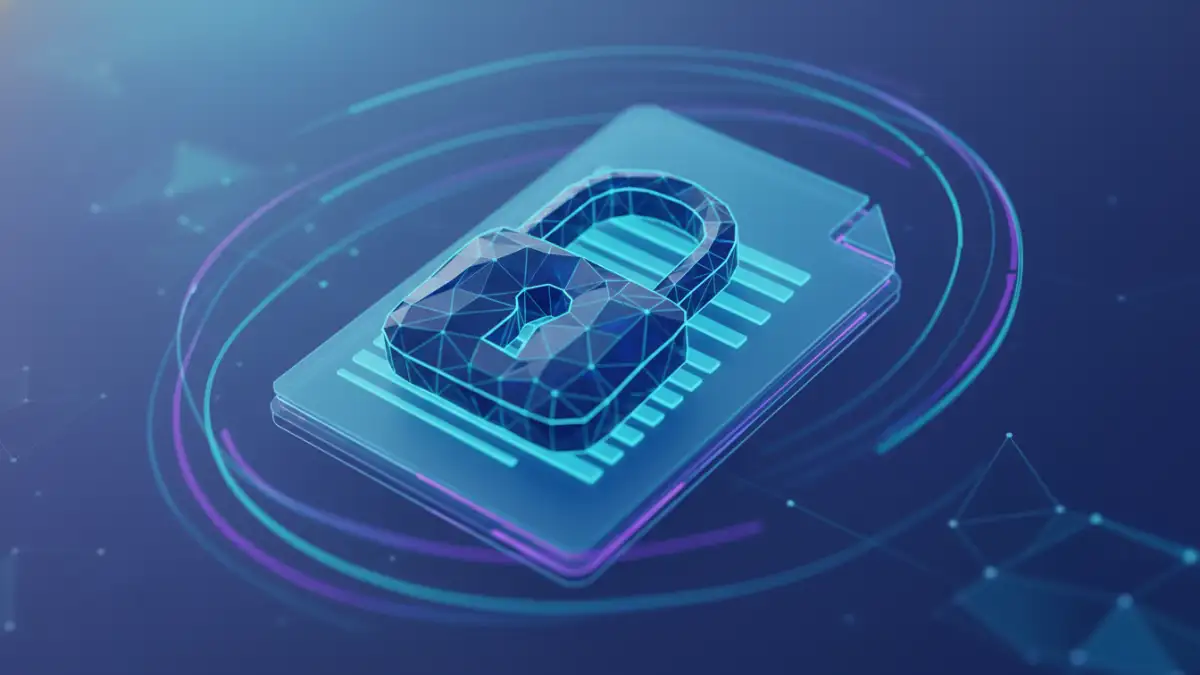 password protected files - Illustration of a secure password protected file with a digital lock