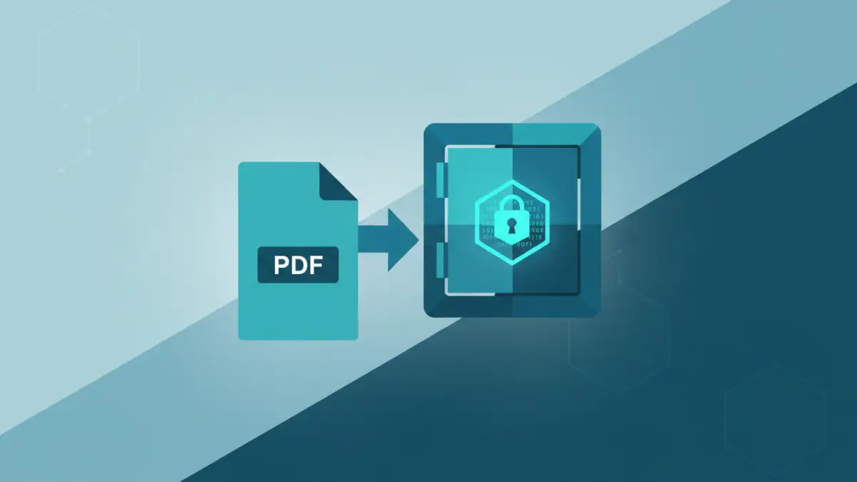 password protecting a pdf file - A secure PDF document icon with a padlock, representing common password protection mistakes.