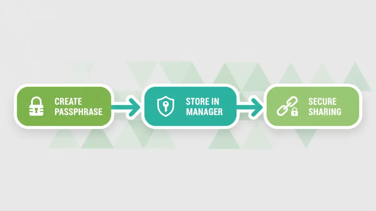 password security training - Infographic showing the steps for effective document password management.
