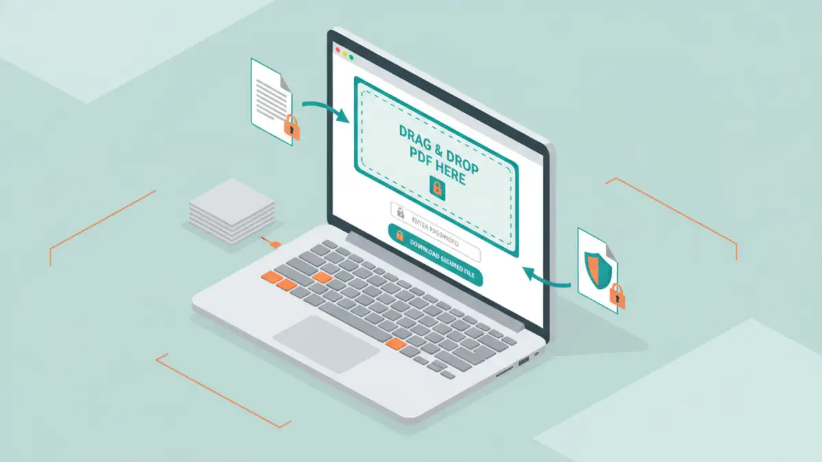 pdf encryption tools - Infographic showing the simple steps for user-friendly PDF encryption