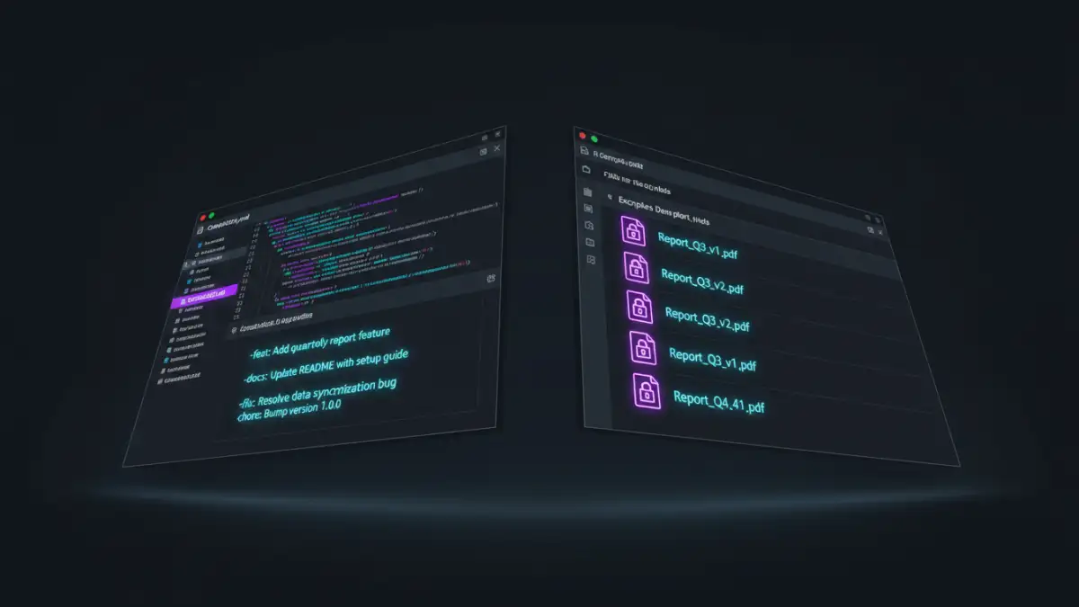 pdf file version control - An example of implementing PDF version control using Git for the changelog and a file system for the encrypted PDFs.