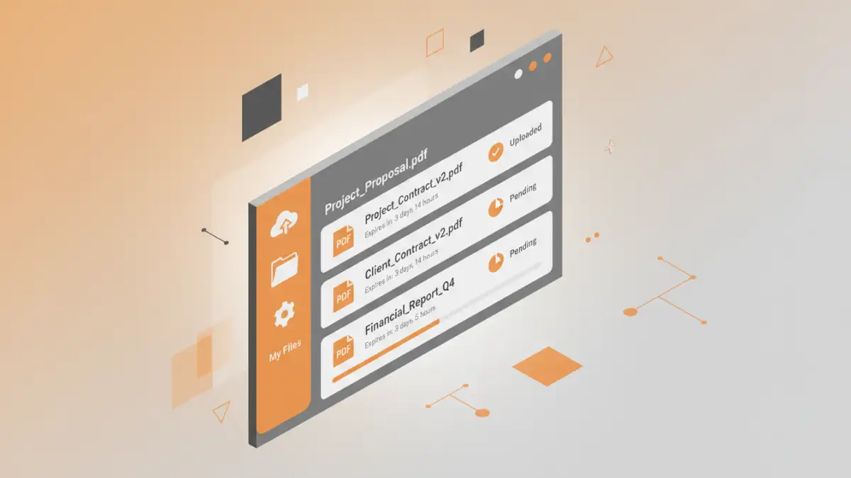 pdf password compliance - Dashboard of a secure document sharing platform showing files with expiration dates.