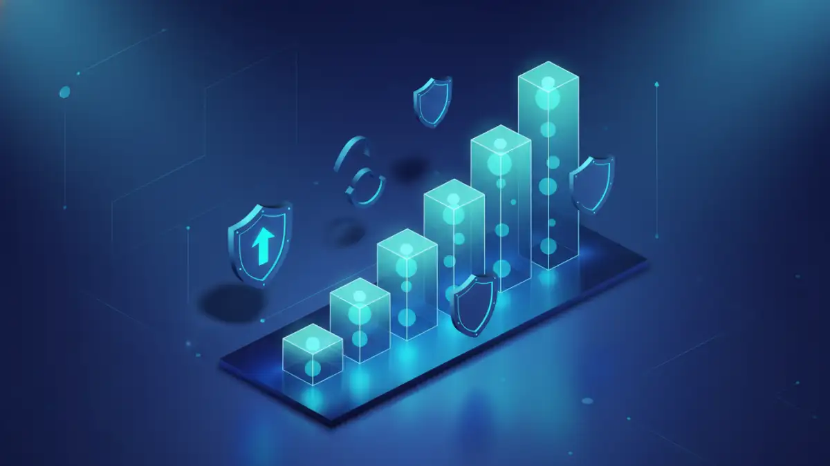 pdf password protection software - A 3D chart showing the market size and growth forecast for PDF security software.