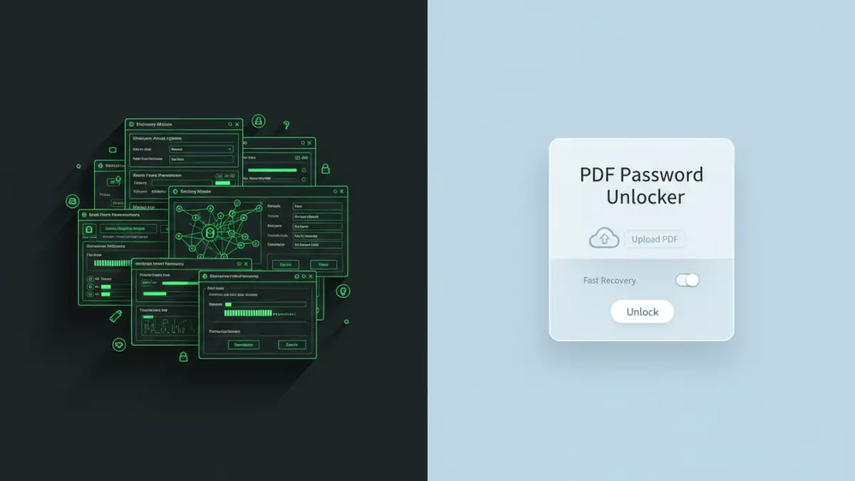 Comparison of complex vs. simple interfaces for PDF password recovery tools