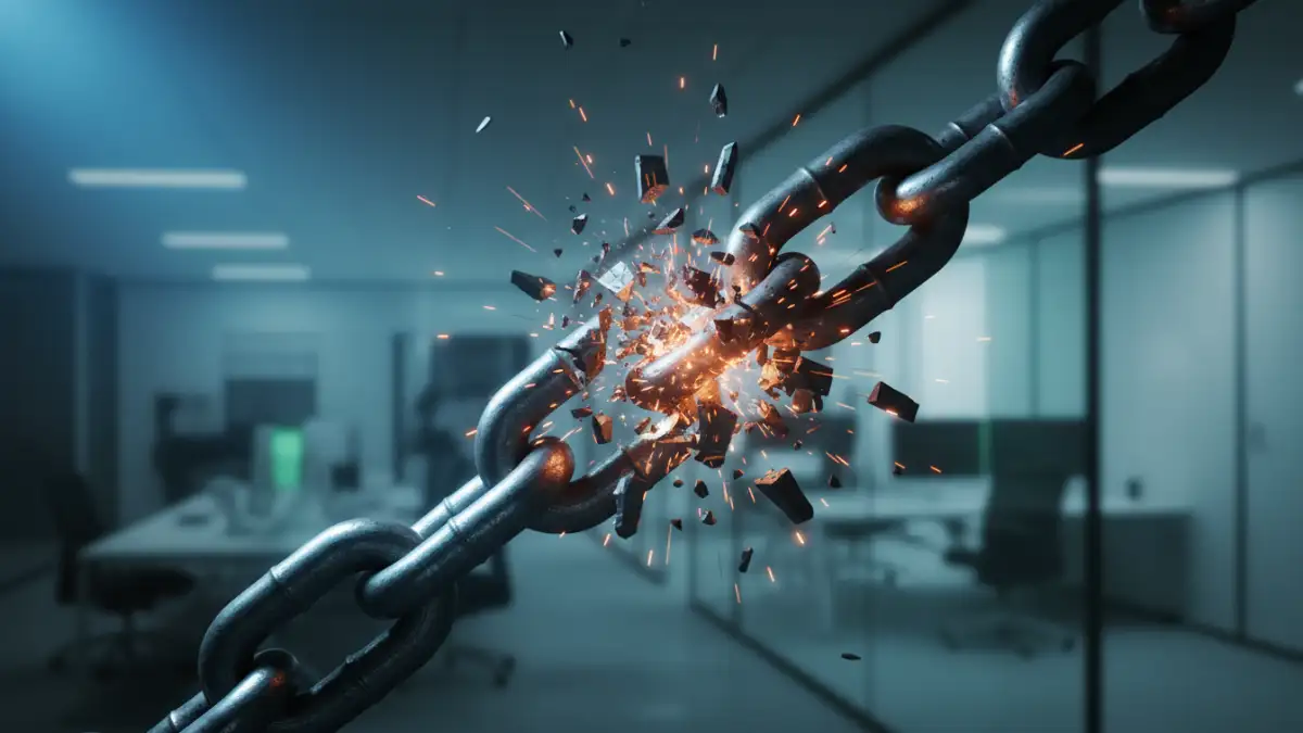 pdf password security risks pdf password security risks - A broken chain link symbolizing the failure in security from removing a password.