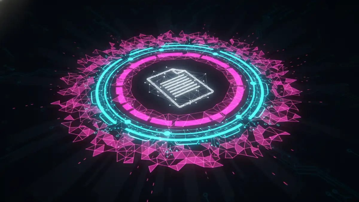 pdf password strength - Abstract visual of multi-layered file encryption strength for documents.