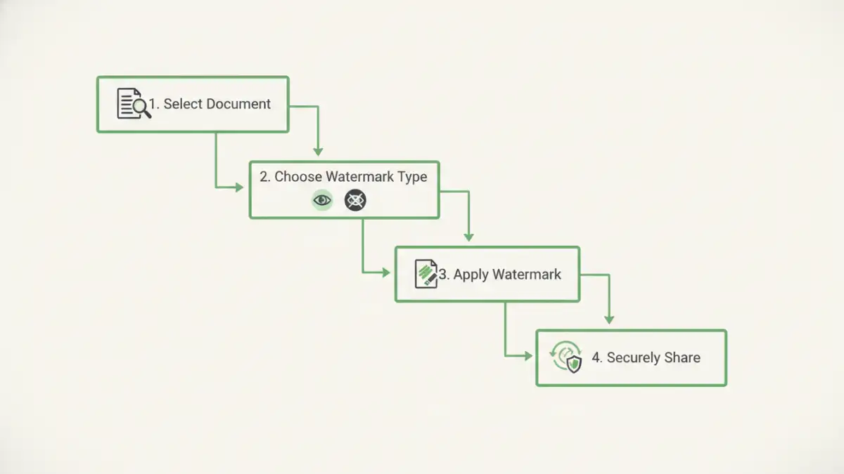 Protect Document Security - Step by Step Infographic