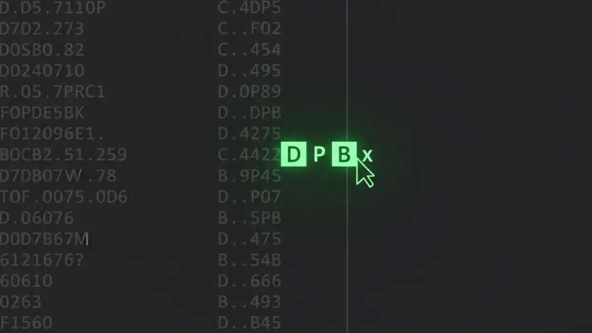 protected vba password - A close-up of a hex editor changing the 'DPB' string to 'DPx' to remove VBA protection.