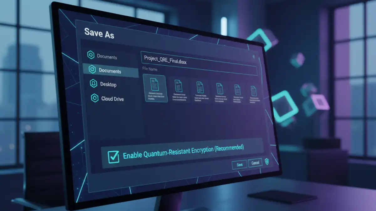 quantum resistant file encryption quantum resistant file encryption - Screenshot showing the new option for enabling quantum-resistant encryption in our software.