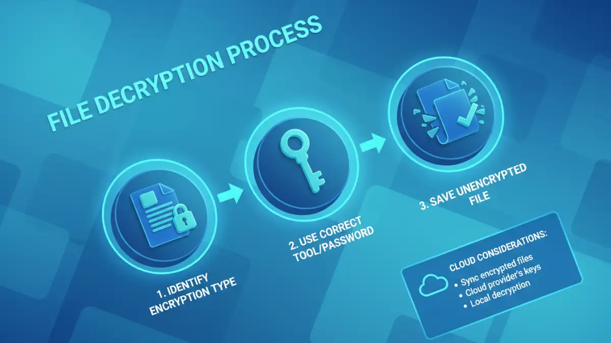 remove file encryption cloud remove file encryption cloud - Infographic showing steps to remove file encryption