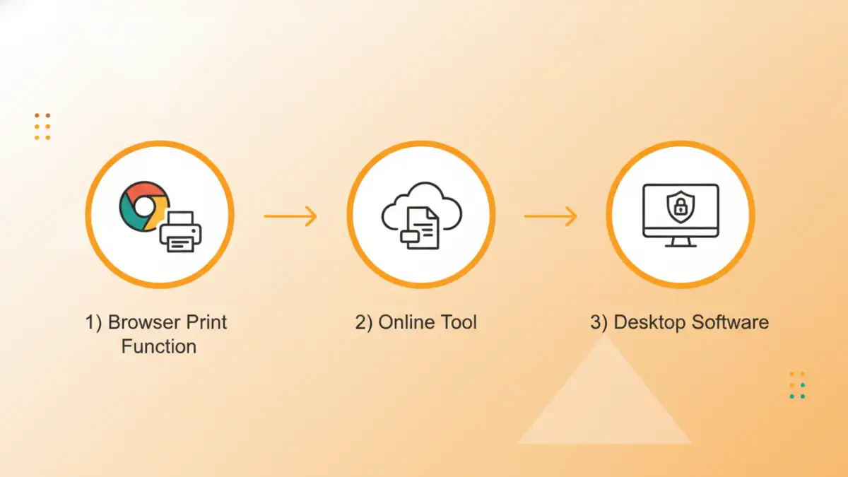 remove pdf password - Infographic detailing steps for PDF password removal methods