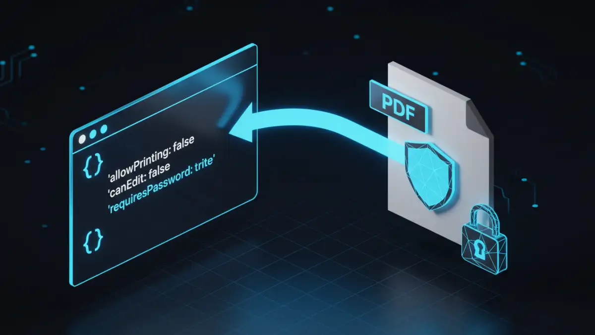 restrict pdf printing - An API call restricting PDF printing and copying through code.