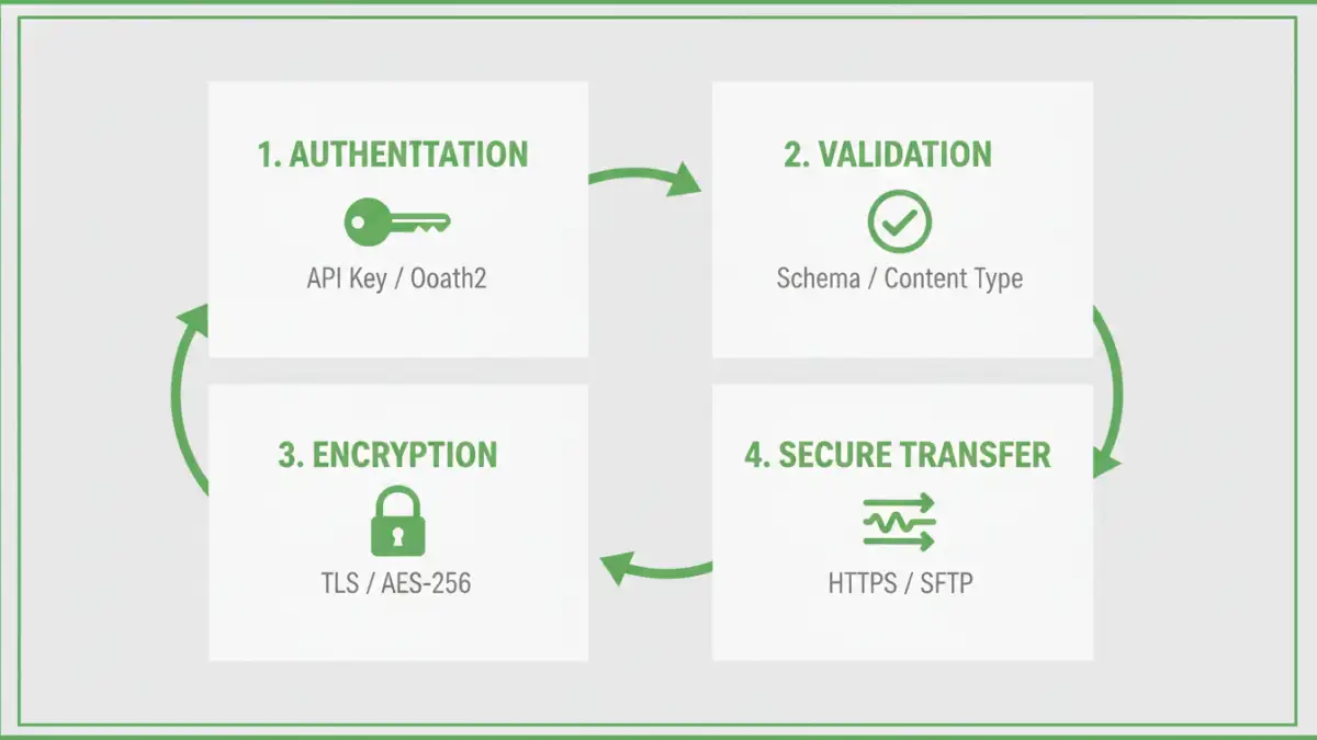 secure document api code examples Infographic detailing components of secure document API code examples